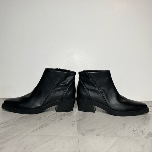 New! Franco Sarto Fina Black Faux Leather Western Bootie 9M - Picture 7 of 14